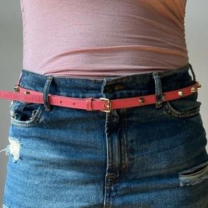 H&M Gold Studded Pink Belt